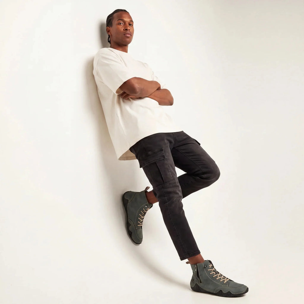 Chaussures Pieds-Nus Zippées Zero-Drop Cuir Vegan Déperlantes